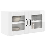 Wall Glass Cabinet PORTO High Gloss White 80 x 31 x 40 cm