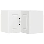 Wall Corner Cabinet PORTO White 57 x 57 x 40 cm Engineered Wood