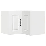 Wall Corner Cabinet PORTO White 57 x 57 x 40 cm Engineered Wood - Front View