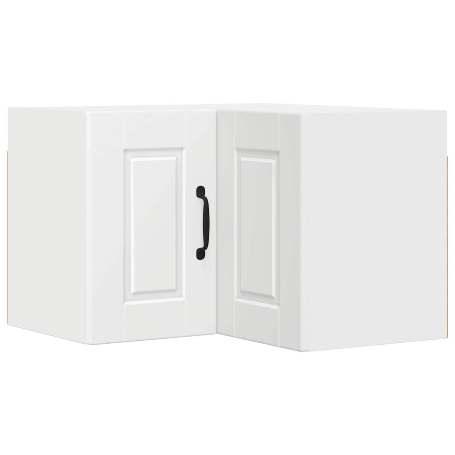 Wall Corner Cabinet PORTO White 57 x 57 x 40 cm Engineered Wood