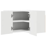 Wall Corner Cabinet PORTO White 57 x 57 x 40 cm Engineered Wood