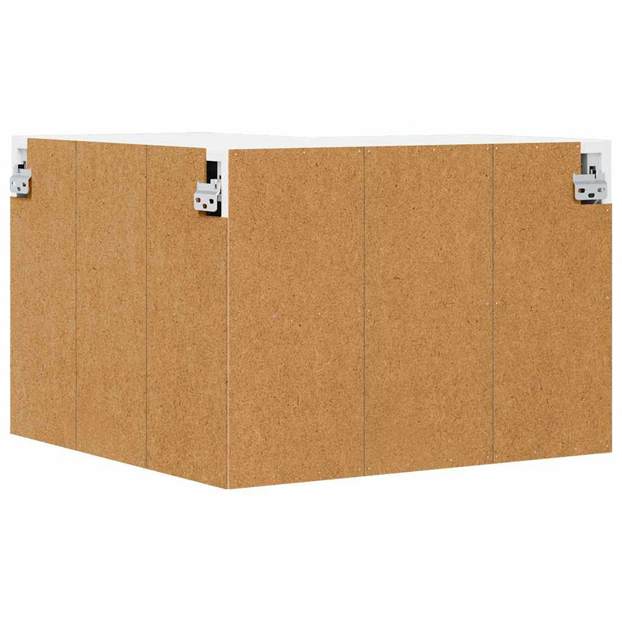 Wall Corner Cabinet PORTO White 57 x 57 x 40 cm Engineered Wood