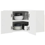 Wall Corner Cabinet PORTO White 57 x 57 x 40 cm Engineered Wood