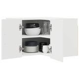 Kitchen Wall Cabinet White 57 x 57 x 40 cm Engineered Wood - Side View