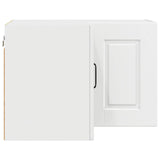 Wall Corner Cabinet PORTO White 57 x 57 x 40 cm Engineered Wood - Rear View