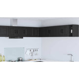 Wall Corner Cabinet PORTO Black 57 x 57 x 40 cm Engineered Wood - Extra Image