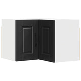 Wall Corner Cabinet PORTO Black 57 x 57 x 40 cm Engineered Wood - Front View