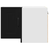 Kitchen Wall Cabinet Black 57 x 57 x 40 cm Engineered Wood - Rear View
