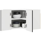 Wall Corner Cabinet PORTO Black 57 x 57 x 40 cm Engineered Wood