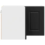 Wall Corner Cabinet PORTO Black 57 x 57 x 40 cm Engineered Wood