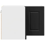 Wall Corner Cabinet PORTO Black 57 x 57 x 40 cm Engineered Wood - Rear View