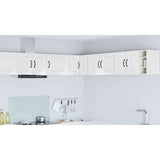 Wall Corner Cabinet PORTO High Gloss White 57 x 57 x 40 cm - Low Angle