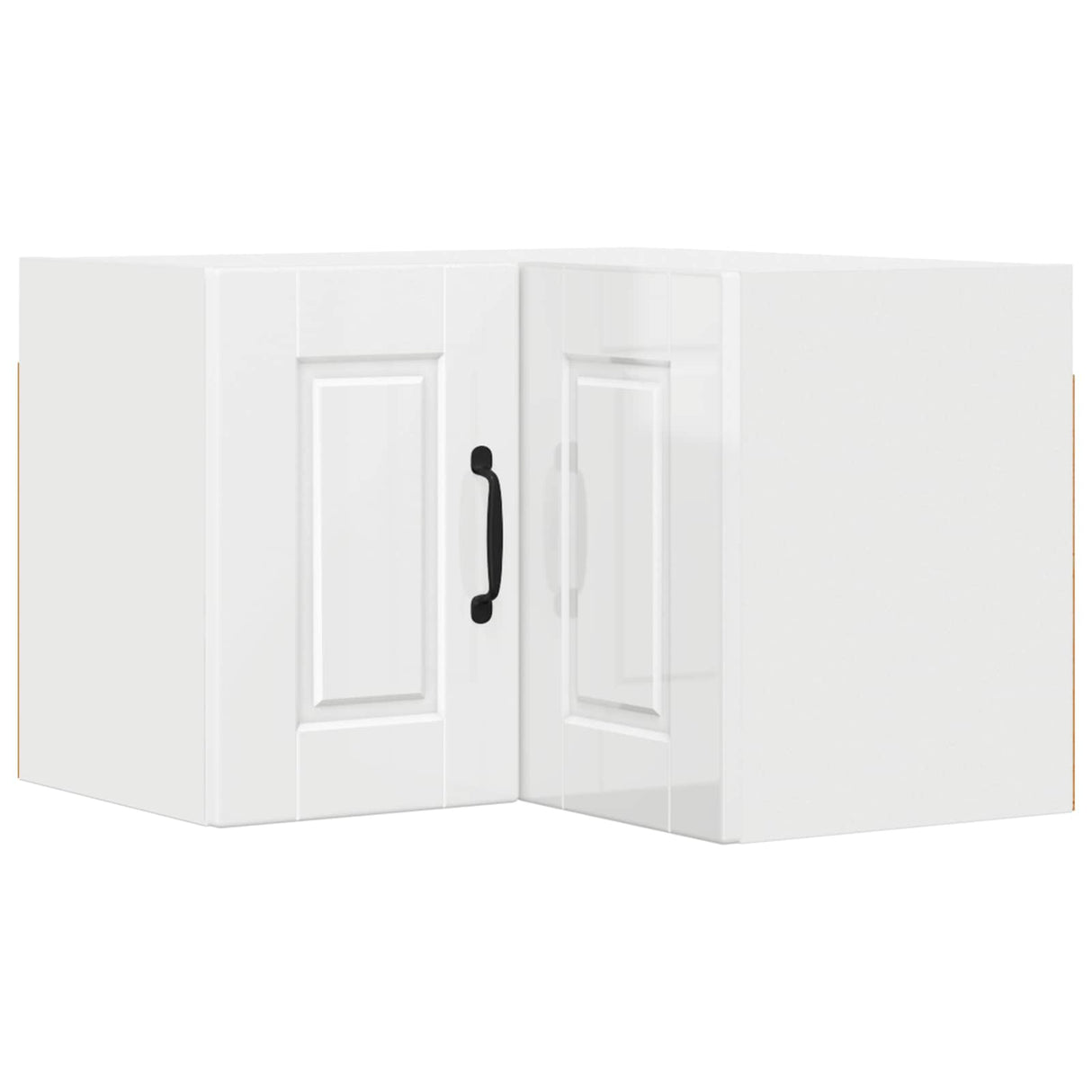 Wall Corner Cabinet PORTO High Gloss White 57 x 57 x 40 cm