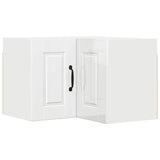 Wall Corner Cabinet PORTO High Gloss White 57 x 57 x 40 cm
