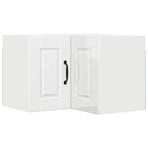Wall Corner Cabinet PORTO High Gloss White 57 x 57 x 40 cm