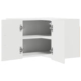 Wall Corner Cabinet PORTO High Gloss White 57 x 57 x 40 cm