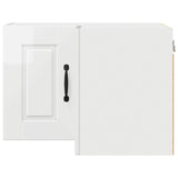 Wall Corner Cabinet PORTO High Gloss White 57 x 57 x 40 cm