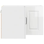 Wall Corner Cabinet PORTO High Gloss White 57 x 57 x 40 cm