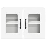 Wall Glass Cabinet PORTO White 60 x 31 x 40 cm Engineered Wood