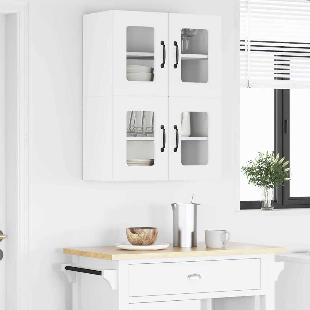 Kitchen Wall Cabinet with Shelf 2 pcs White 60 x 31 x 40 cm