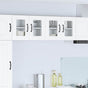 Wall Glass Cabinet PORTO 2 pcs White Engineered Wood