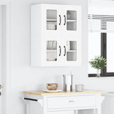 Wall Glass Cabinet PORTO 2 pcs White 60 x 31 x 40 cm - Top-Down View