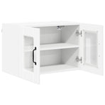Wall Glass Cabinet PORTO 2 pcs White Engineered Wood