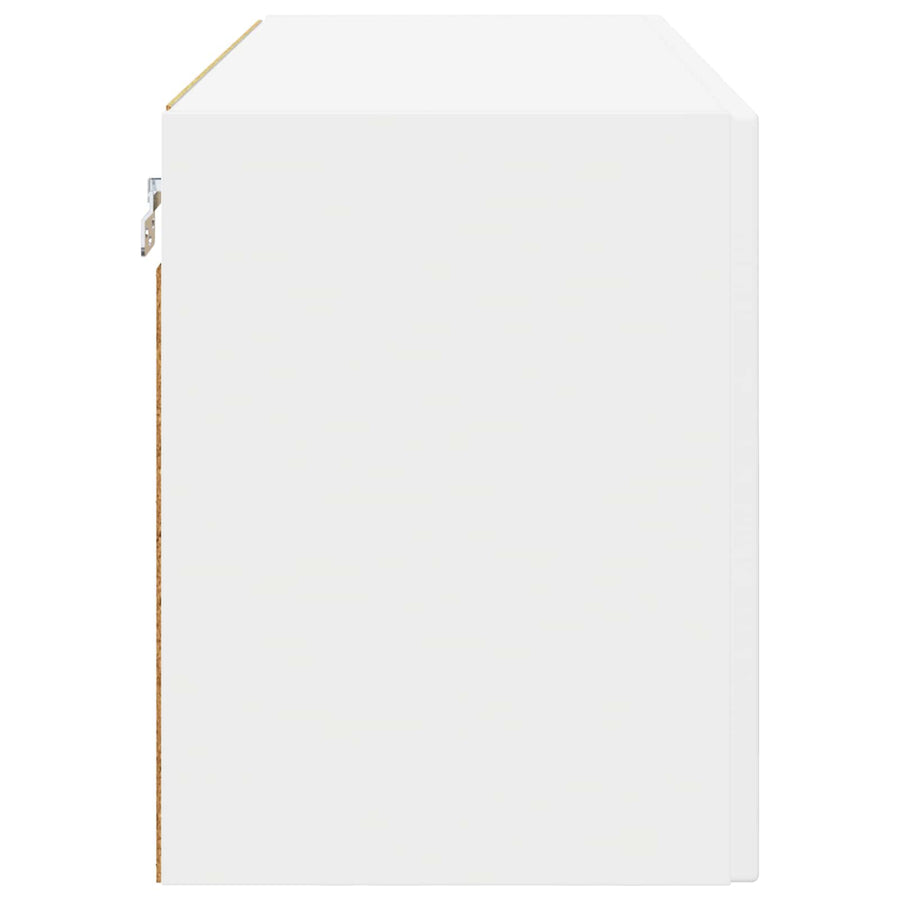Wall Glass Cabinet PORTO 2 pcs White Engineered Wood