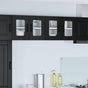 Wall Glass Cabinet PORTO Black 60 x 31 x 40 cm Engineered Wood