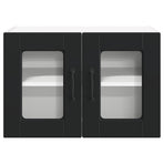 Wall Glass Cabinet PORTO Black 60 x 31 x 40 cm Engineered Wood