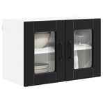 Wall Glass Cabinet PORTO Black 60 x 31 x 40 cm Engineered Wood