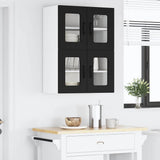 Kitchen Wall Cabinet with Shelf 2 pcs Black 60 x 31 x 40 cm - Top-Down View