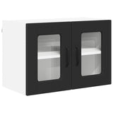 Kitchen Wall Cabinet with Shelf 2 pcs Black 60 x 31 x 40 cm - Rear View