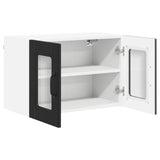 Wall Glass Cabinet PORTO 2 pcs Black 60 x 31 x 40 cm