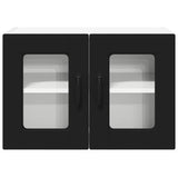 Kitchen Wall Cabinet with Shelf 2 pcs Black 60 x 31 x 40 cm - Close-Up Angle