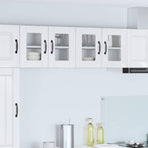 Wall Glass Cabinet PORTO High Gloss White 60 x 31 x 40 cm