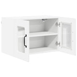 Wall Glass Cabinet PORTO High Gloss White 60 x 31 x 40 cm - 45-Degree Angle