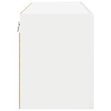 Wall Glass Cabinet PORTO 2 pcs High Gloss White 60 x 31 x 40 cm