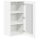Wall Glass Cabinet PORTO White 40 x 31 x 80 cm Engineered Wood