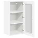 Wall Glass Cabinet PORTO White 40 x 31 x 80 cm Engineered Wood