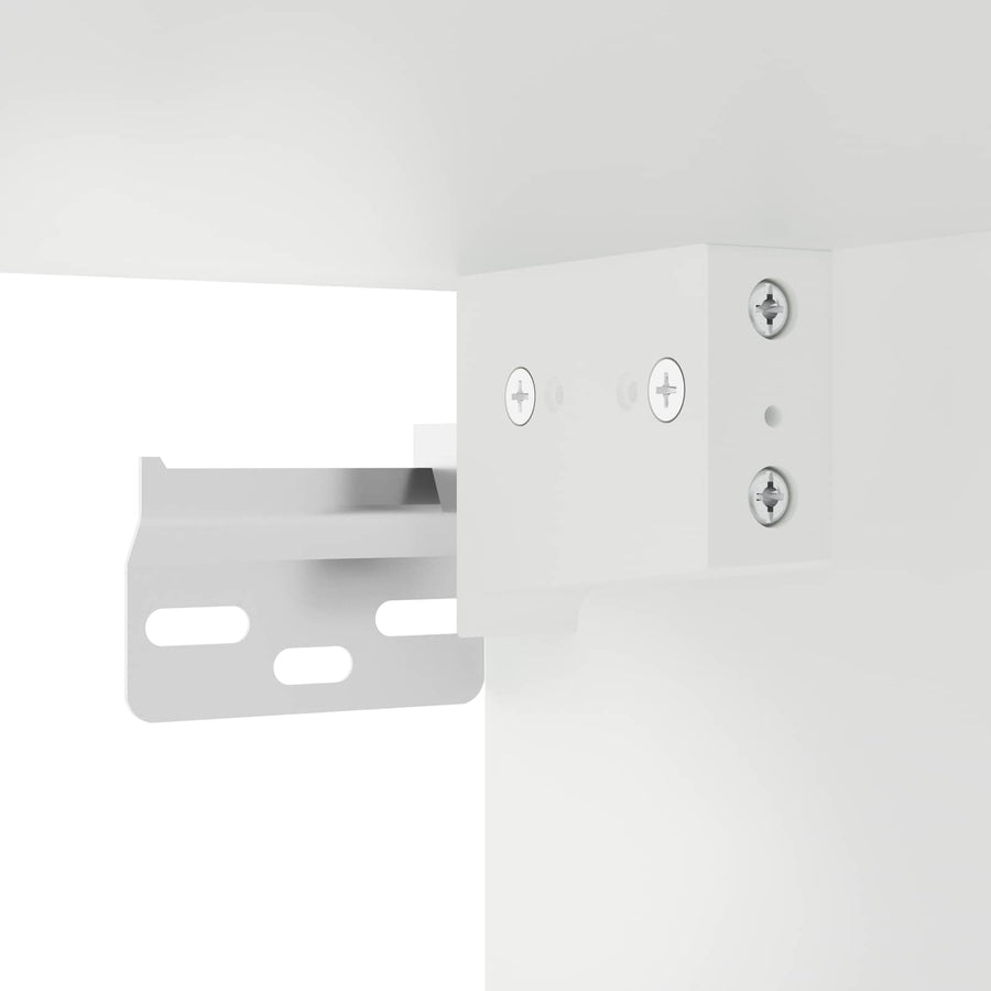 Wall Glass Cabinet PORTO 2 pcs White Engineered Wood
