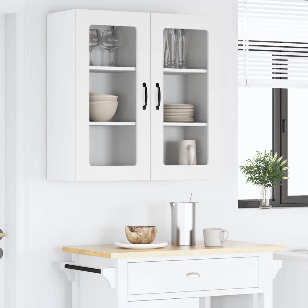 Kitchen Wall Cabinet with Shelf 2 pcs White 40 x 31 x 80 cm