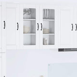 Wall Glass Cabinet PORTO 2 pcs White 40 x 31 x 80 cm