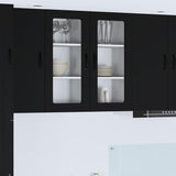 Kitchen Wall Cabinet Black 40 x 31 x 80 cm Engineered Wood