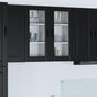 Wall Glass Cabinet PORTO Black 40 x 31 x 80 cm Engineered Wood