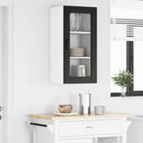 Wall Glass Cabinet PORTO Black 40 x 31 x 80 cm Engineered Wood - Top-Down View