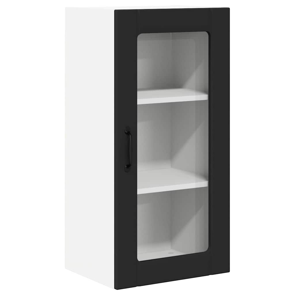 Kitchen Wall Cabinet Black 40 x 31 x 80 cm Engineered Wood