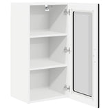 Wall Glass Cabinet PORTO Black 40 x 31 x 80 cm Engineered Wood