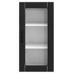 Wall Glass Cabinet PORTO Black 40 x 31 x 80 cm Engineered Wood