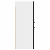 Wall Glass Cabinet PORTO Black 40 x 31 x 80 cm Engineered Wood - Close-Up Angle